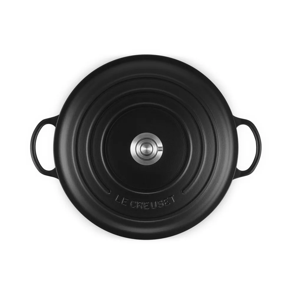 Le Creuset Signature Gusseisen-Bräter, Matt Schwarz, 7 l Le Creuset