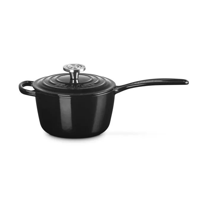 Le Creuset Signature Gusseisen-Kasserolle, Schwarz, 1,5 l Le Creuset