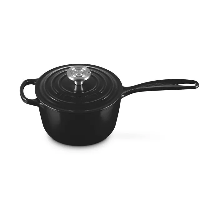 Le Creuset Signature Gusseisen-Kasserolle, Schwarz, 1,5 l Le Creuset