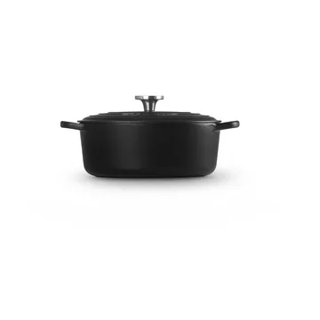 Le Creuset Signature Gusseisen ovale Kasserolle - Matt Schwarz, 4,1 l - Le Creuset