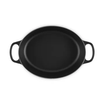 Le Creuset Signature Gusseisen ovale Kasserolle - Matt Schwarz, 4,1 l - Le Creuset