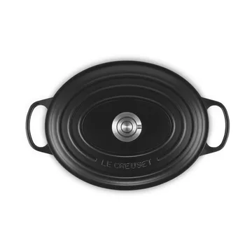 Le Creuset Signature Gusseisen ovale Kasserolle - Matt Schwarz, 6,3 l - Le Creuset