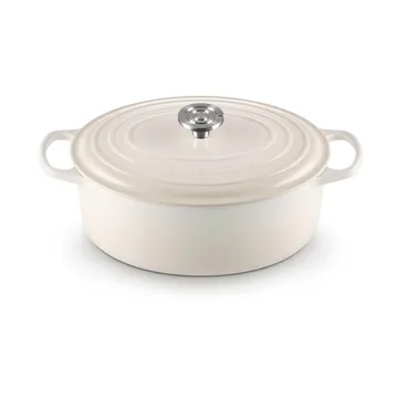 Le Creuset Signature Gusseisen ovale Kasserolle - Meringue, 6,3 l - Le Creuset