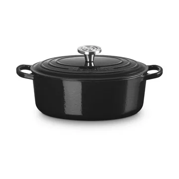 Le Creuset Signature Gusseisen ovale Kasserolle - Schwarz, 4,1 l - Le Creuset