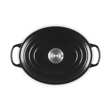 Le Creuset Signature Gusseisen ovale Kasserolle - Schwarz, 4,1 l - Le Creuset