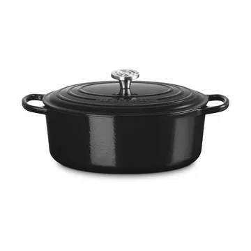 Le Creuset Signature Gusseisen ovale Kasserolle - Schwarz, 6,3 l - Le Creuset