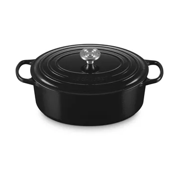 Le Creuset Signature Gusseisen ovale Kasserolle - Schwarz, 6,3 l - Le Creuset