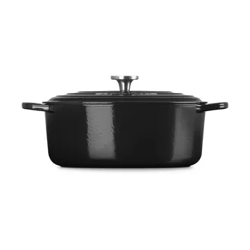 Le Creuset Signature Gusseisen ovale Kasserolle - Schwarz, 6,3 l - Le Creuset