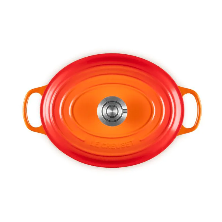 Le Creuset Signature Gusseisen ovale Kasserolle, Volcanic, 4,1 l Le Creuset
