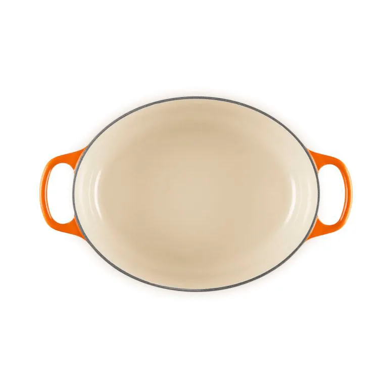 Le Creuset Signature Gusseisen ovale Kasserolle, Volcanic, 4,1 l Le Creuset