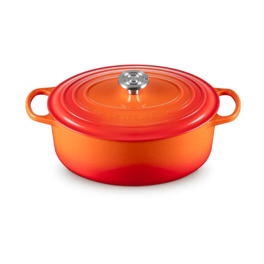 Le Creuset Signature Gusseisen ovale Kasserolle, Volcanic, 6,3 l Le Creuset