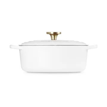 Le Creuset Signature Gusseisen ovale Kasserolle - Weiß, 4,1 l - Le Creuset