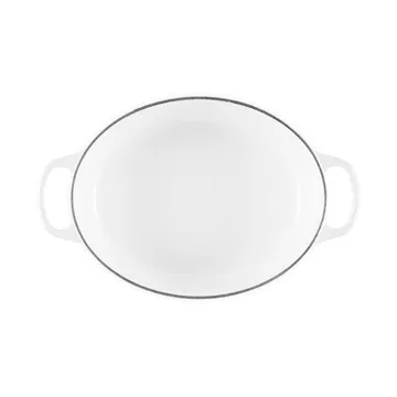 Le Creuset Signature Gusseisen ovale Kasserolle - Weiß, 4,1 l - Le Creuset