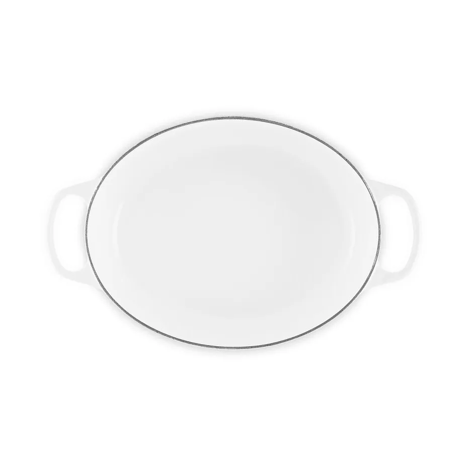Le Creuset Signature Gusseisen ovale Kasserolle, Weiß, 6,3 l Le Creuset