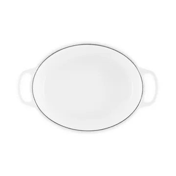 Le Creuset Signature Gusseisen ovale Kasserolle - Weiß, 6,3 l - Le Creuset