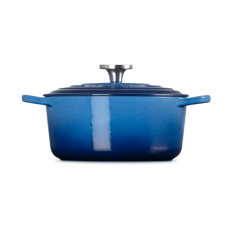 Le Creuset Signature Gusseisen runder Bräter, Azurblau, 4,2 l Le Creuset