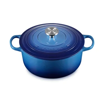 Le Creuset Signature Gusseisen runder Bräter - Azure, 5,3 l - Le Creuset