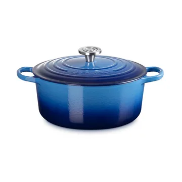Le Creuset Signature Gusseisen runder Bräter - Azure, 6,7 l - Le Creuset