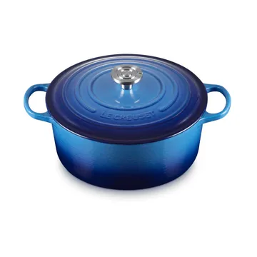 Le Creuset Signature Gusseisen runder Bräter - Azure, 6,7 l - Le Creuset