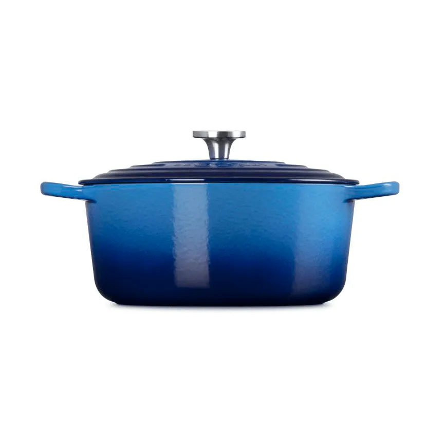 Le Creuset Signature Gusseisen runder Bräter, Azure, 6,7 l Le Creuset