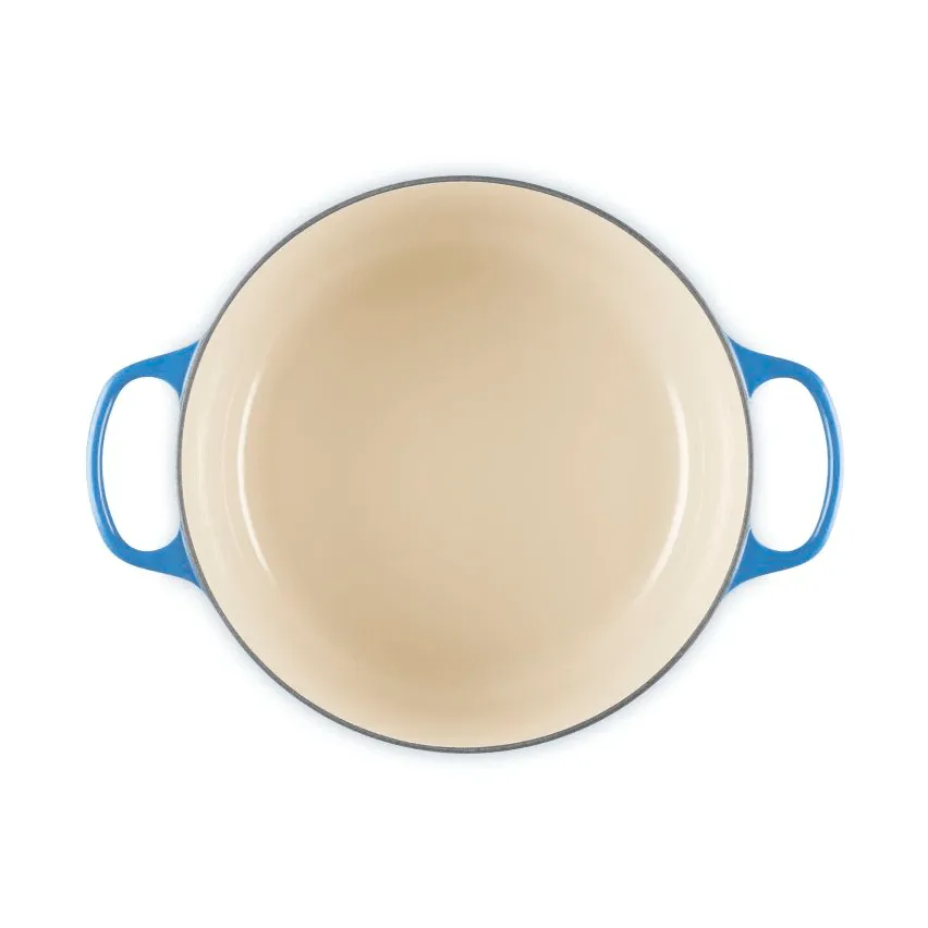 Le Creuset Signature Gusseisen runder Bräter, Azure, 6,7 l Le Creuset