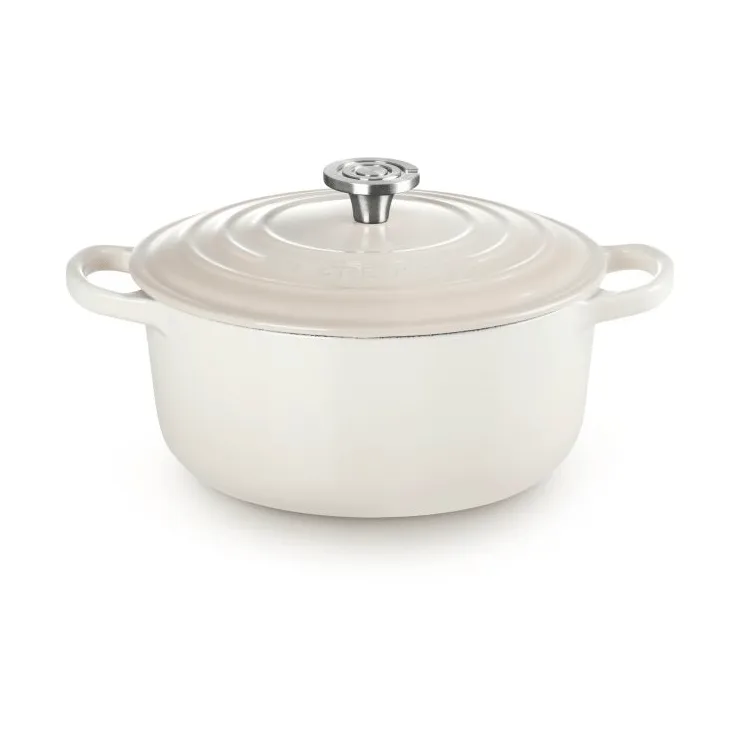 Le Creuset Signature Gusseisen runder Bräter, Baiser, 3,3 l Le Creuset