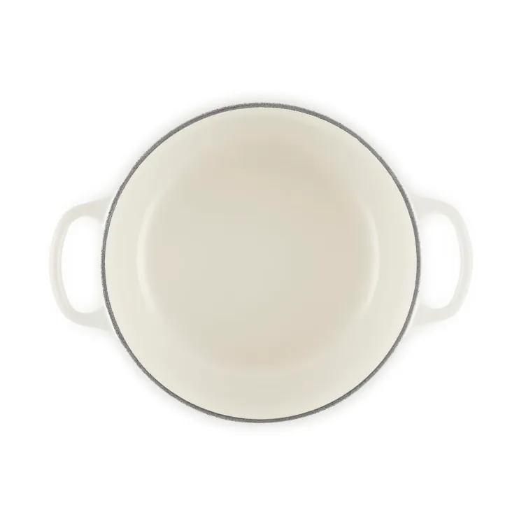 Le Creuset Signature Gusseisen runder Bräter, Baiser, 3,3 l Le Creuset