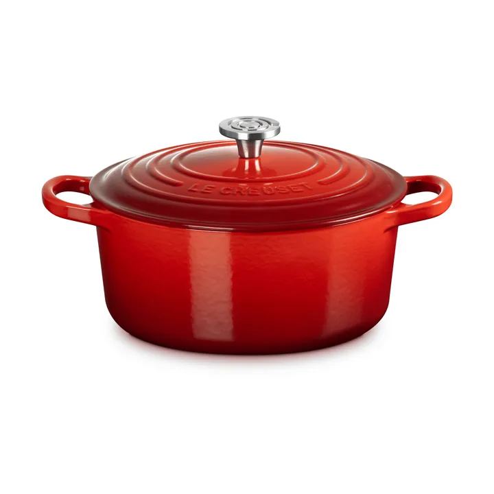 Le Creuset Signature Gusseisen runder Bräter - Cerise, 3,3 l - Le Creuset