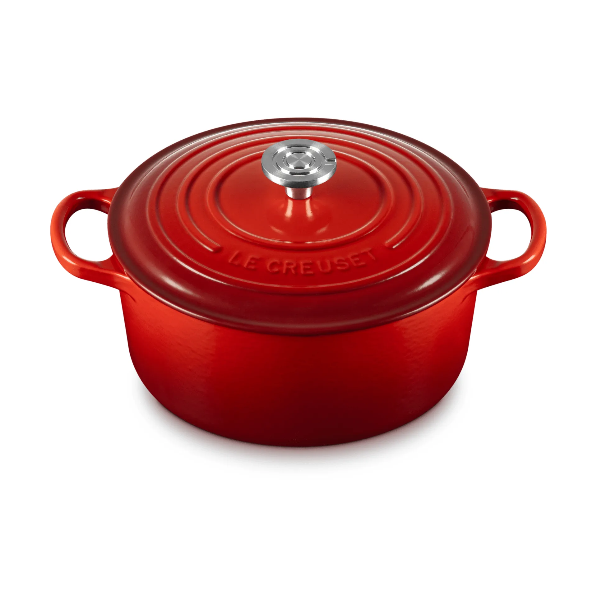 Le Creuset Signature Gusseisen runder Bräter, Cerise, 3,3 l Le Creuset