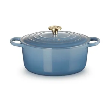 Le Creuset Signature Gusseisen runder Bräter - Chambray, 6,7 l - Le Creuset