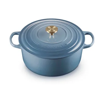 Le Creuset Signature Gusseisen runder Bräter - Chambray, 6,7 l - Le Creuset