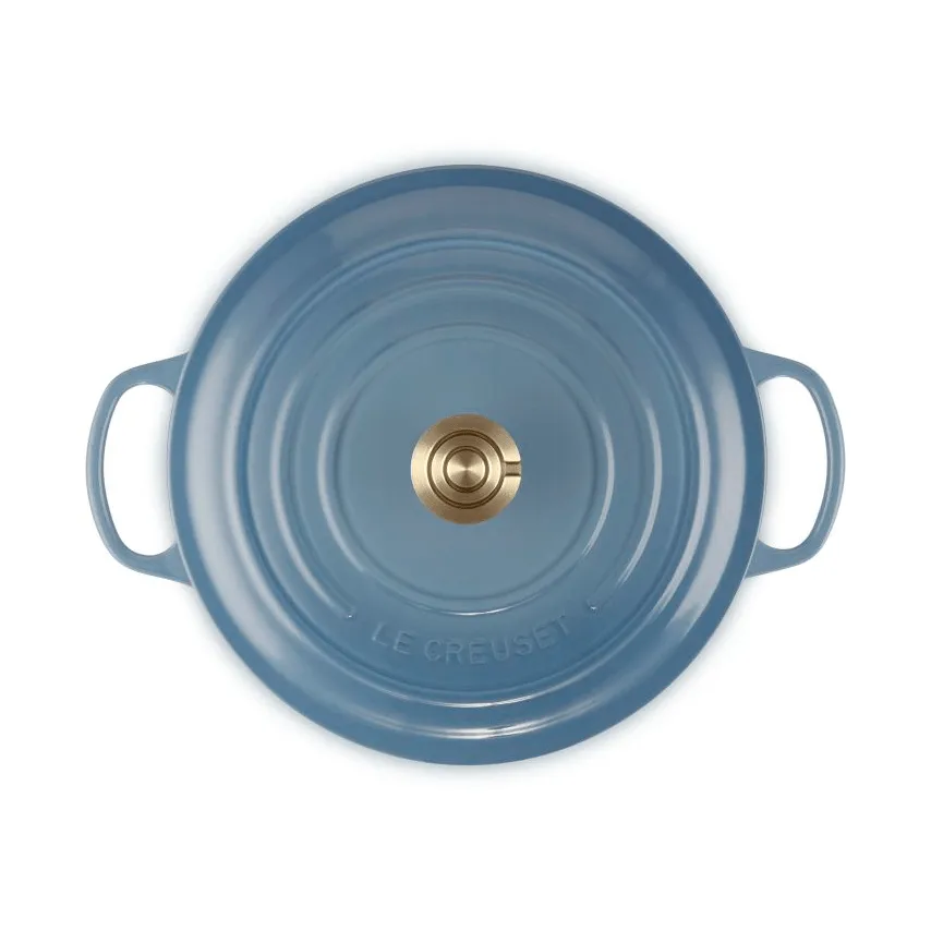 Le Creuset Signature Gusseisen runder Bräter, Chambray, 6,7 l Le Creuset