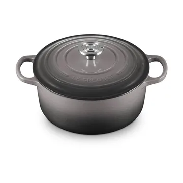 Le Creuset Signature Gusseisen runder Bräter - Flint, 4,2 l - Le Creuset