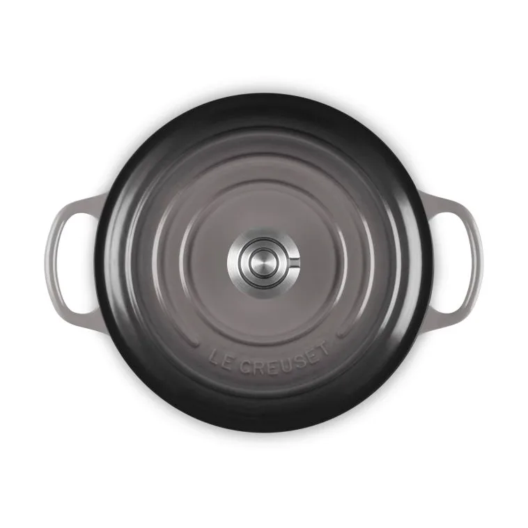 Le Creuset Signature Gusseisen runder Bräter, Flint, 4,2 l Le Creuset