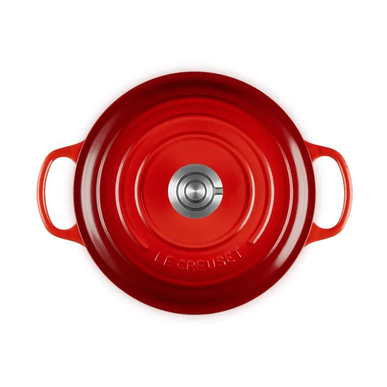 Le Creuset Signature Gusseisen runder Bräter, Kirschrot, 4,2 l Le Creuset