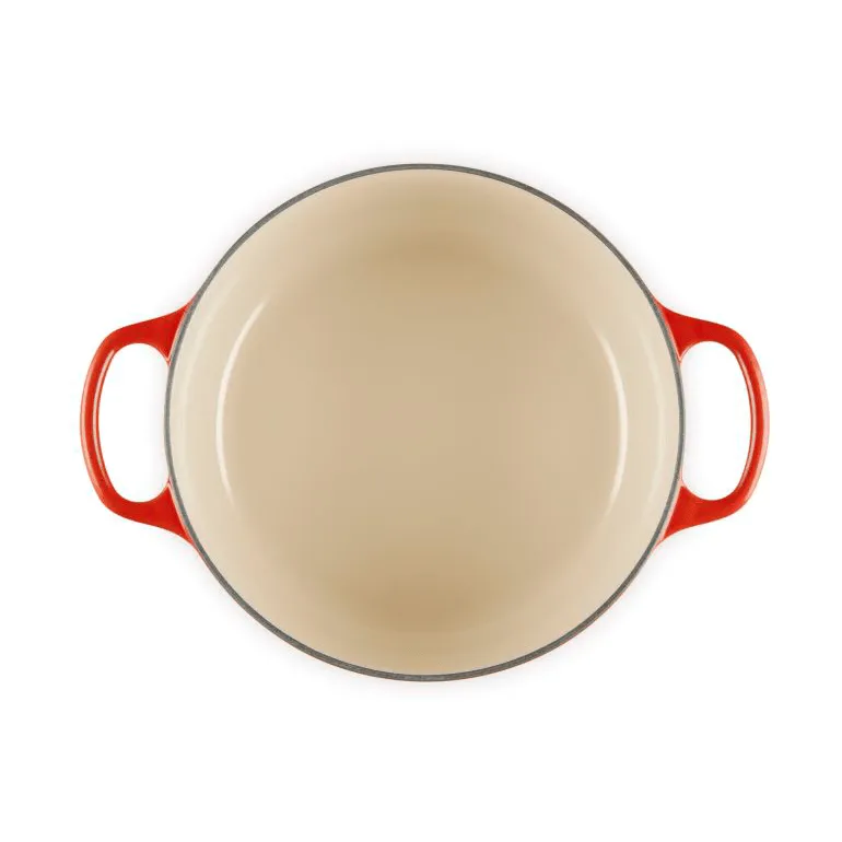 Le Creuset Signature Gusseisen runder Bräter, Kirschrot, 4,2 l Le Creuset
