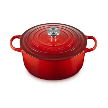 Le Creuset Signature Gusseisen runder Bräter - Kirschrot, 5,3 l - Le Creuset