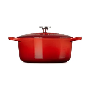 Le Creuset Signature Gusseisen runder Bräter - Kirschrot, 5,3 l - Le Creuset