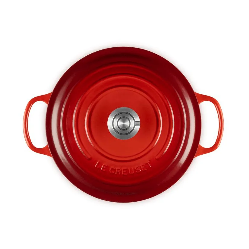 Le Creuset Signature Gusseisen runder Bräter, Kirschrot, 5,3 l Le Creuset