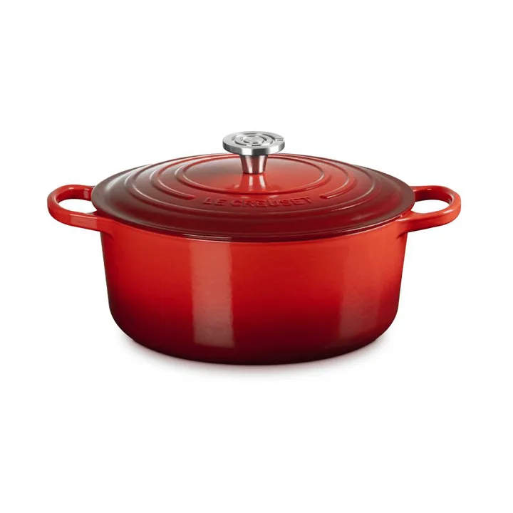Le Creuset Signature Gusseisen runder Bräter - Kirschrot, 6,7 l - Le Creuset