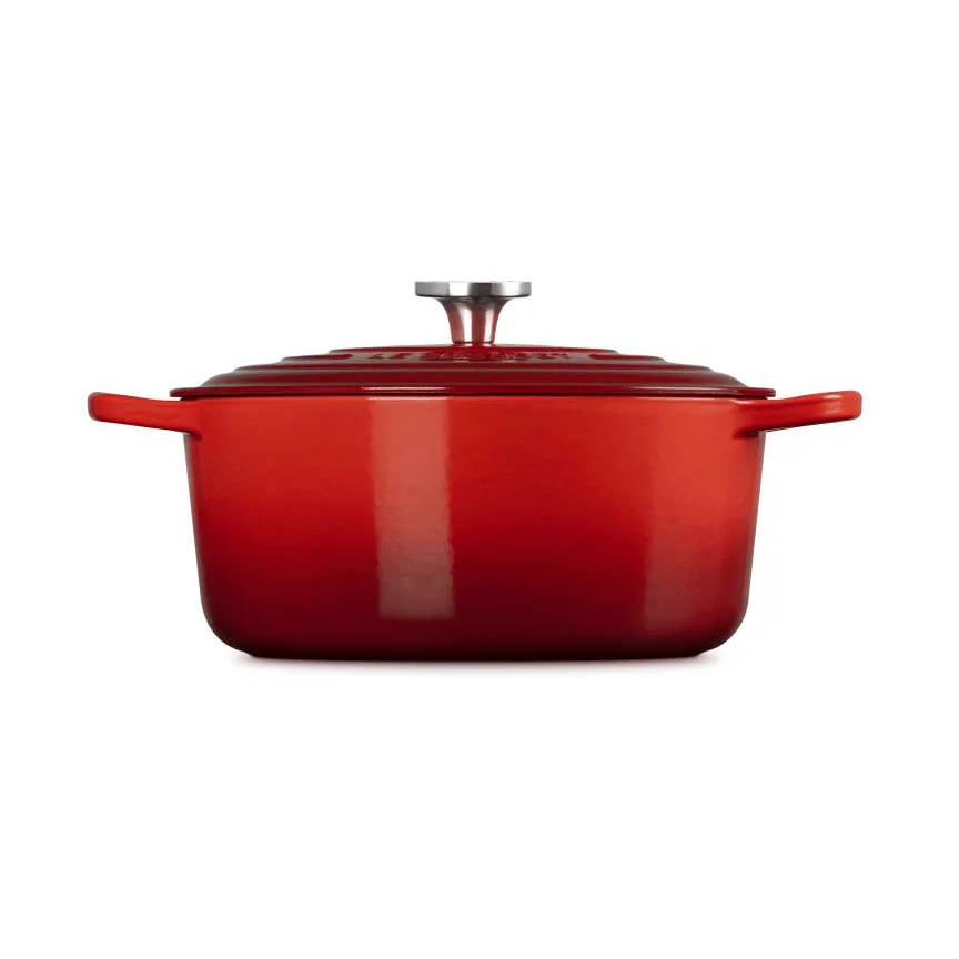 Le Creuset Signature Gusseisen runder Bräter, Kirschrot, 6,7 l Le Creuset