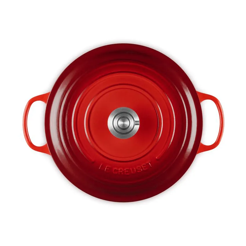 Le Creuset Signature Gusseisen runder Bräter, Kirschrot, 6,7 l Le Creuset