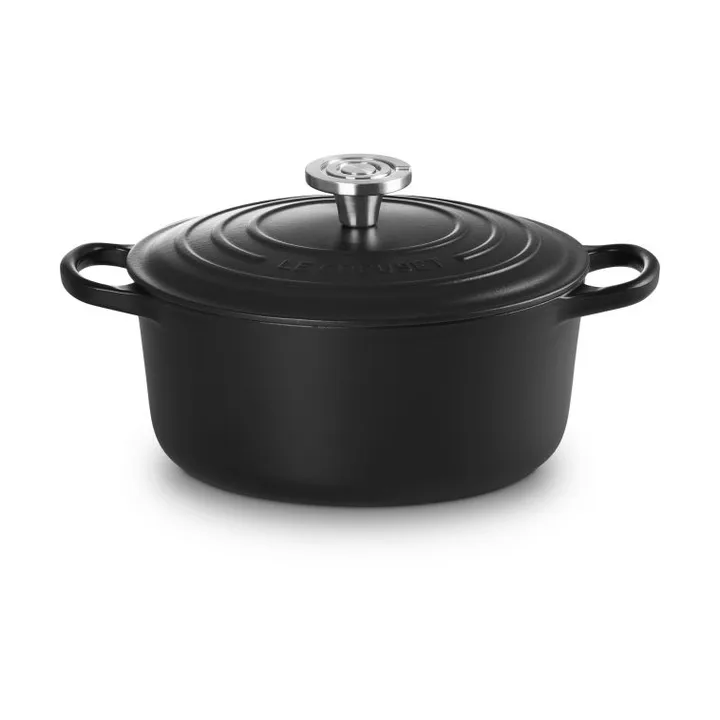 Le Creuset Signature Gusseisen runder Bräter - Matt Schwarz, 4,2 l - Le Creuset