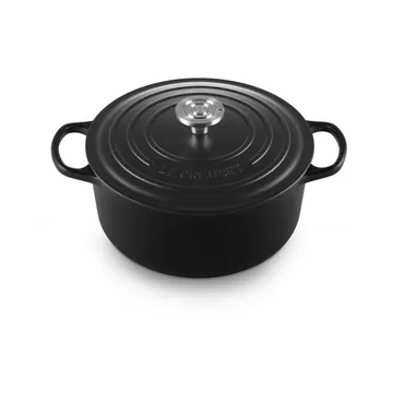 Le Creuset Signature Gusseisen runder Bräter - Matt Schwarz, 5,3 l - Le Creuset