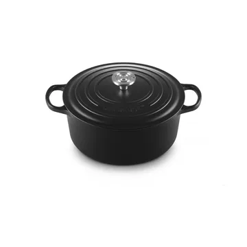 Le Creuset Signature Gusseisen runder Bräter - Matt Schwarz, 6,7 l - Le Creuset