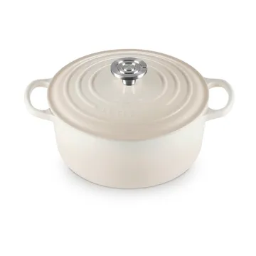 Le Creuset Signature Gusseisen runder Bräter - Meringue, 4,2 l - Le Creuset