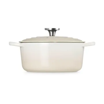 Le Creuset Signature Gusseisen runder Bräter - Meringue, 4,2 l - Le Creuset