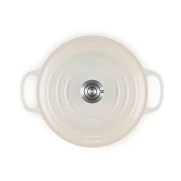 Le Creuset Signature Gusseisen runder Bräter - Meringue, 5,3 l - Le Creuset