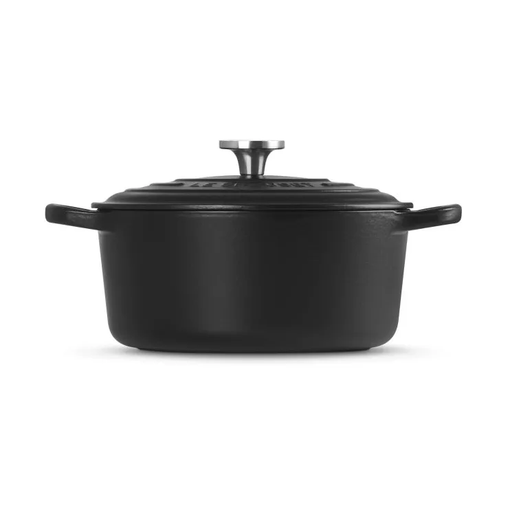 Le Creuset Signature Gusseisen runder Bräter, Schwarz, 3,3 l Le Creuset