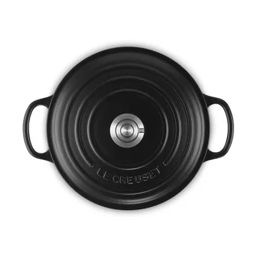 Le Creuset Signature Gusseisen runder Bräter - Schwarz, 3,3 l - Le Creuset